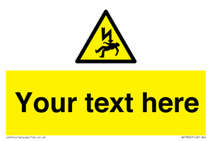 Custom Warning danger of death by electrocution